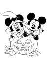 Mickey y Minnie celebran Halloween