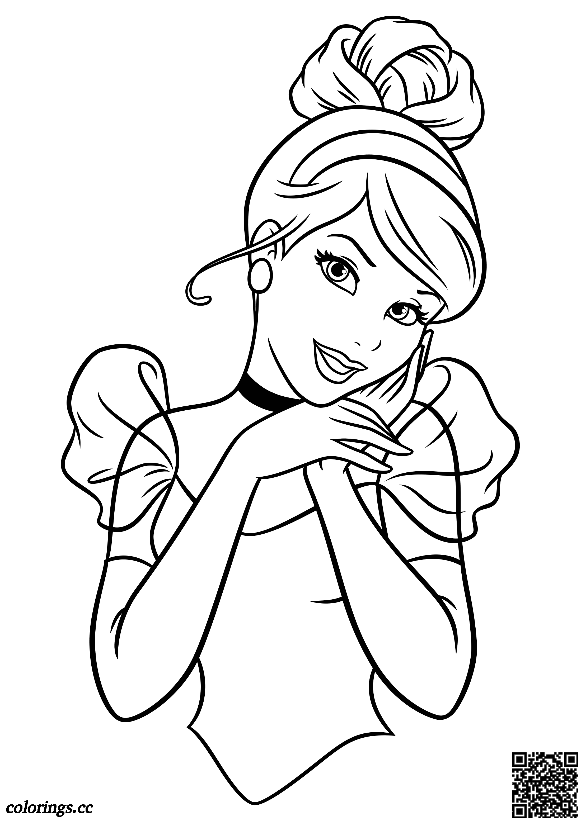 Beskæftiget Ryg, ryg, ryg del sikkerhed Sød Askepot tegninger til farvelægning, Disney prinsesser tegninger til  farvelægning - Colorings.cc
