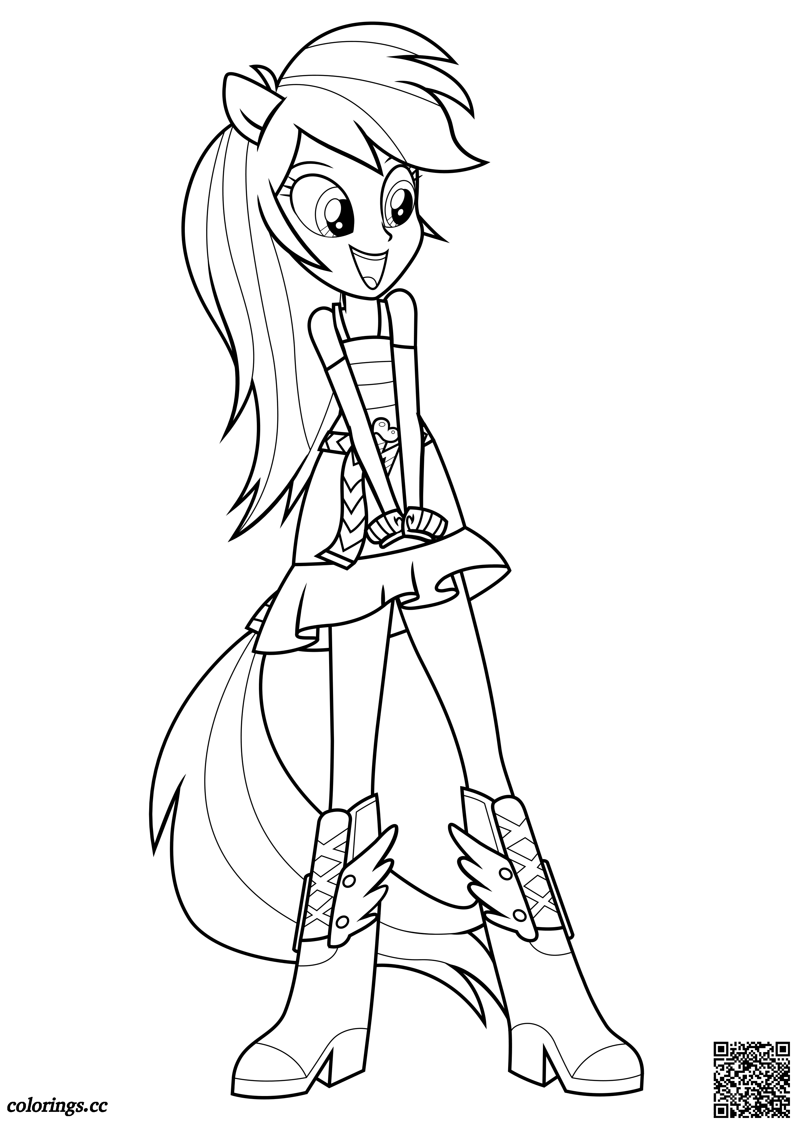Rainbow Dash Dance coloring pages, My Little Pony Equestria Girls ...