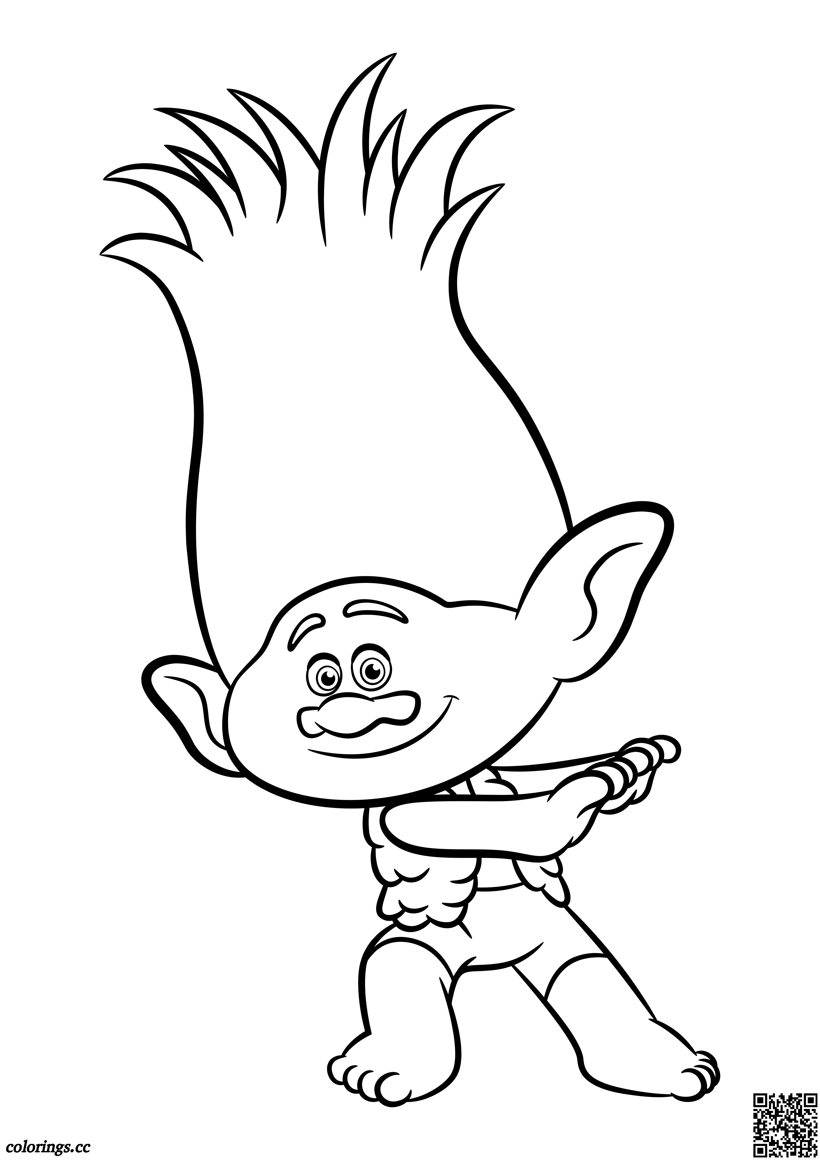 Desenhos do Trolls para colorir