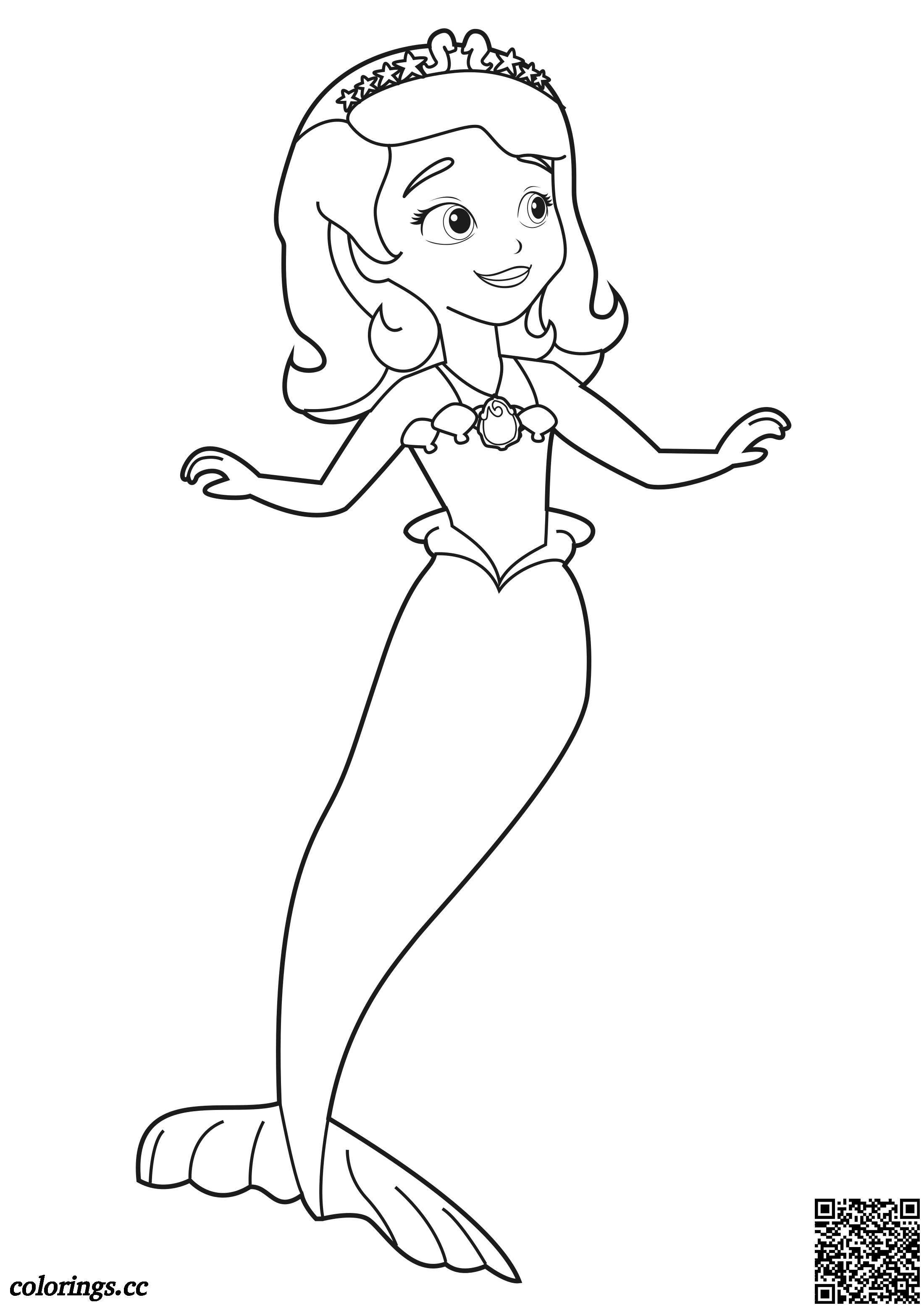 Princess sofia mermaid coloring pages, Sofia the First coloring pages