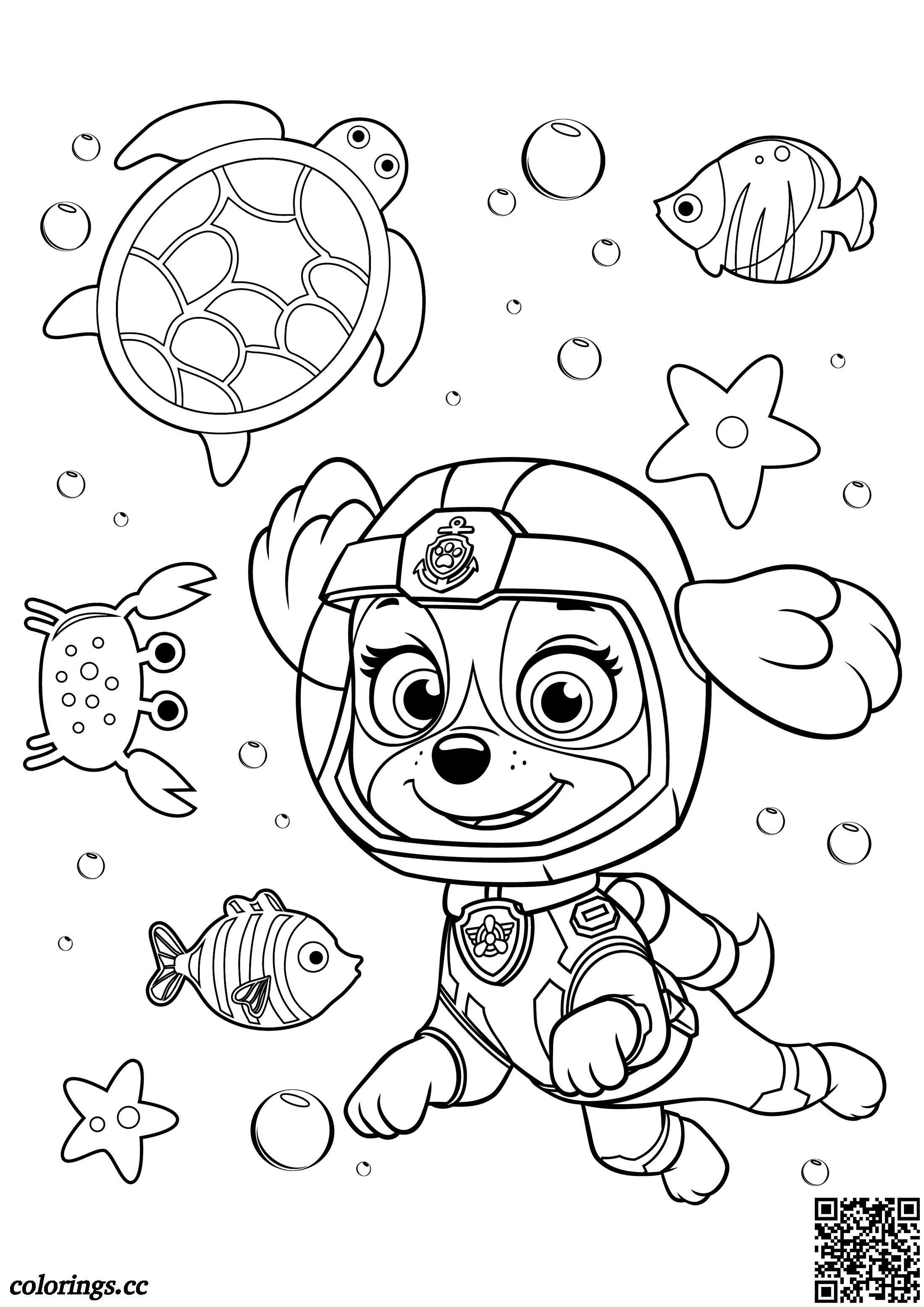 Skye   Sea Patrol coloring pages, Paw patrol coloring pages ...