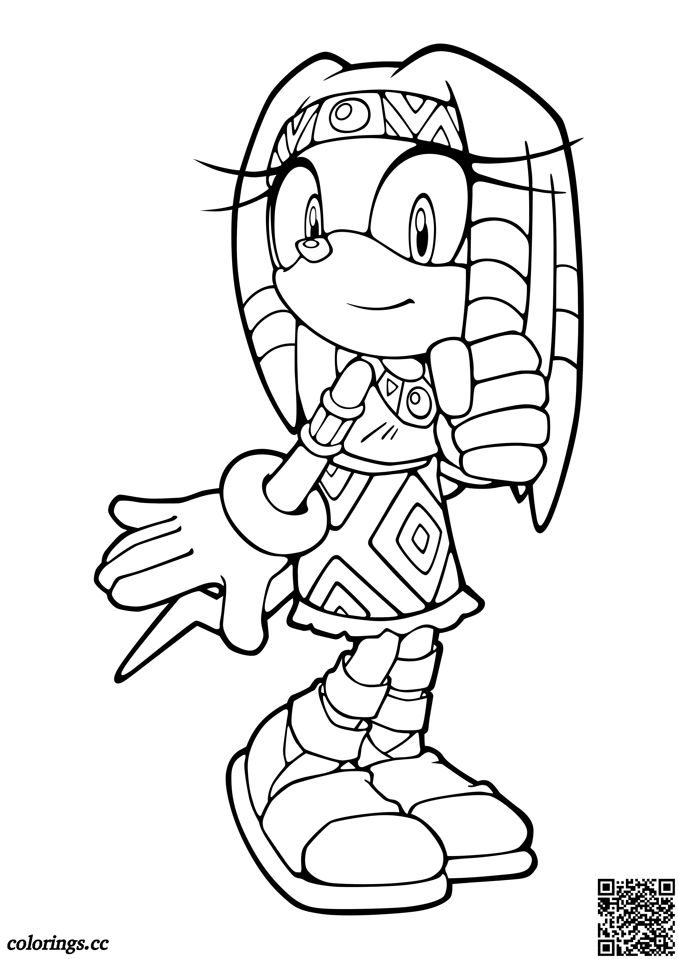 tikal the echidna coloring pages sonic the hedgehog coloring pages colorings cc