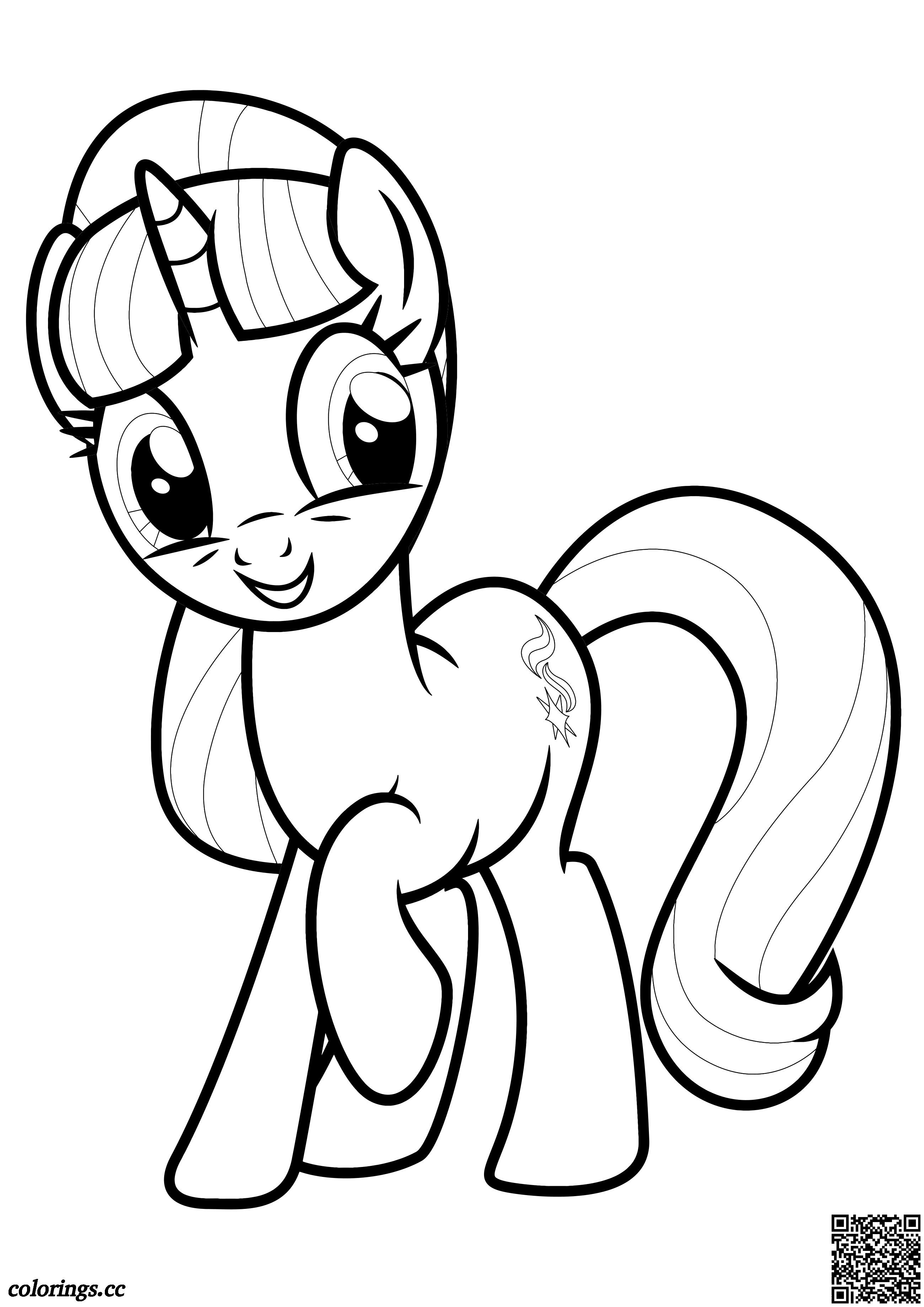 Starlight Glimmer smiles coloring pages, My Little Pony Friendship ...