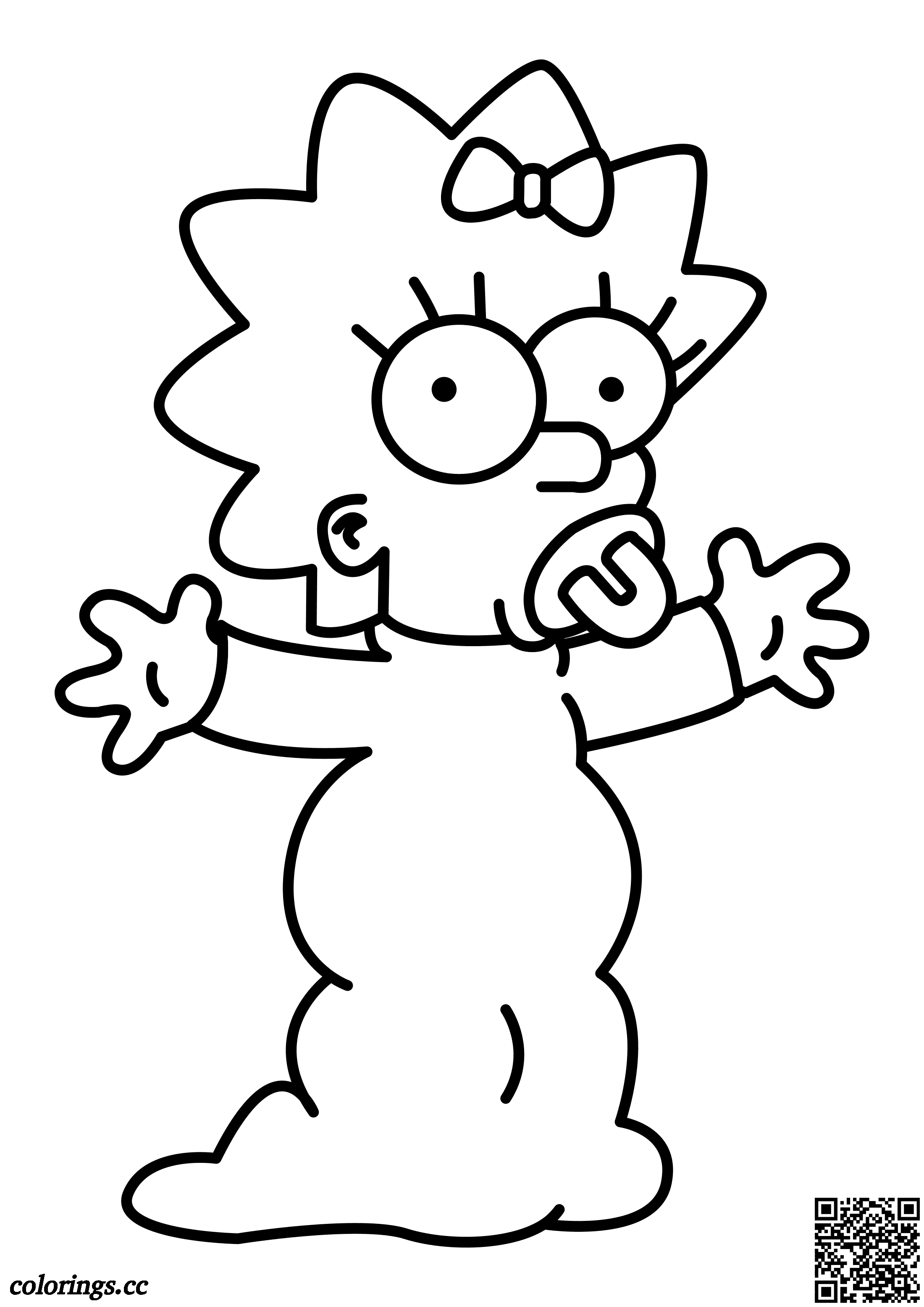 Maggie Simpson coloring pages, The Simpsons coloring pages ...