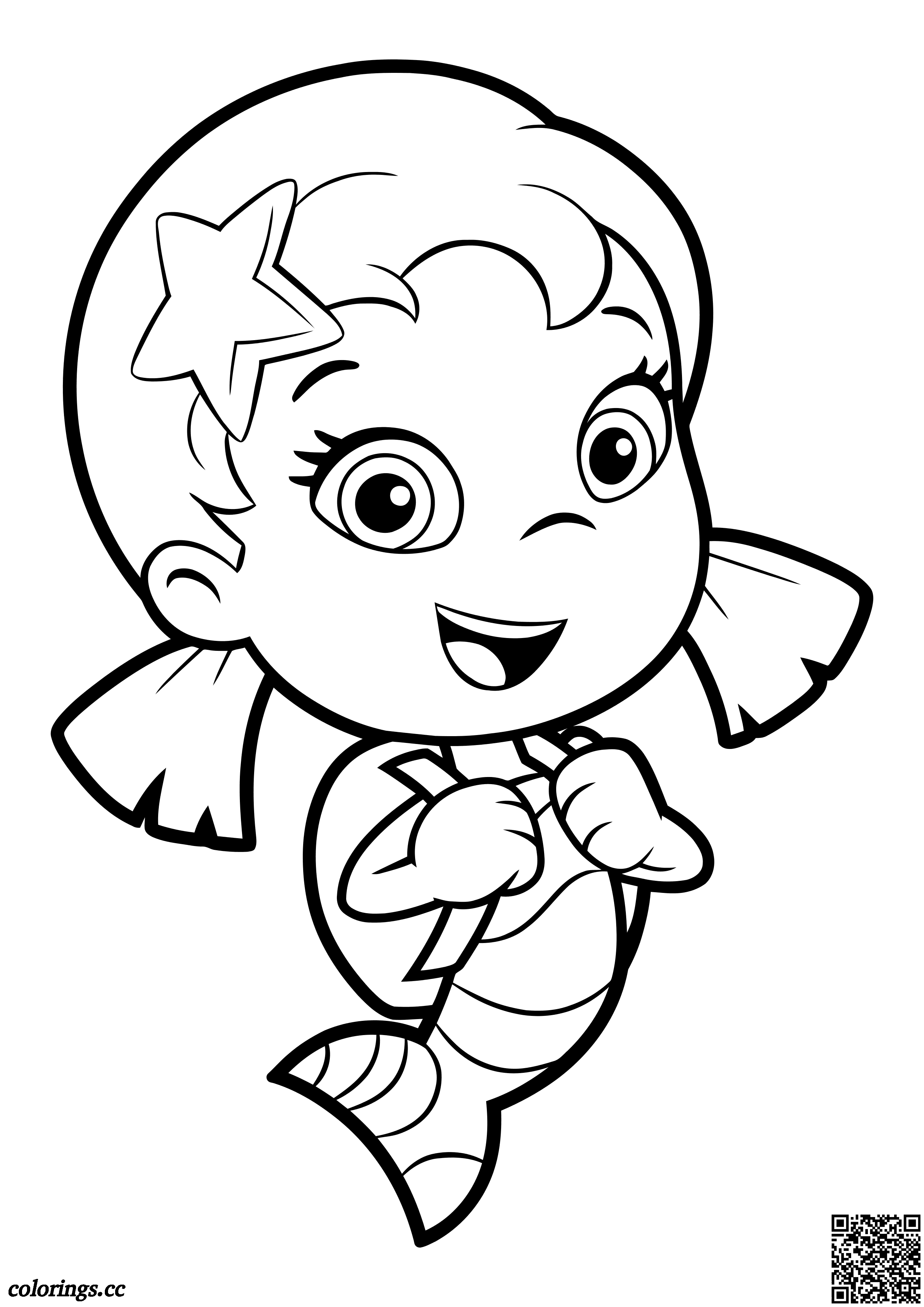 Oona with schoolbag coloring pages, Guppies and bubbles coloring ...
