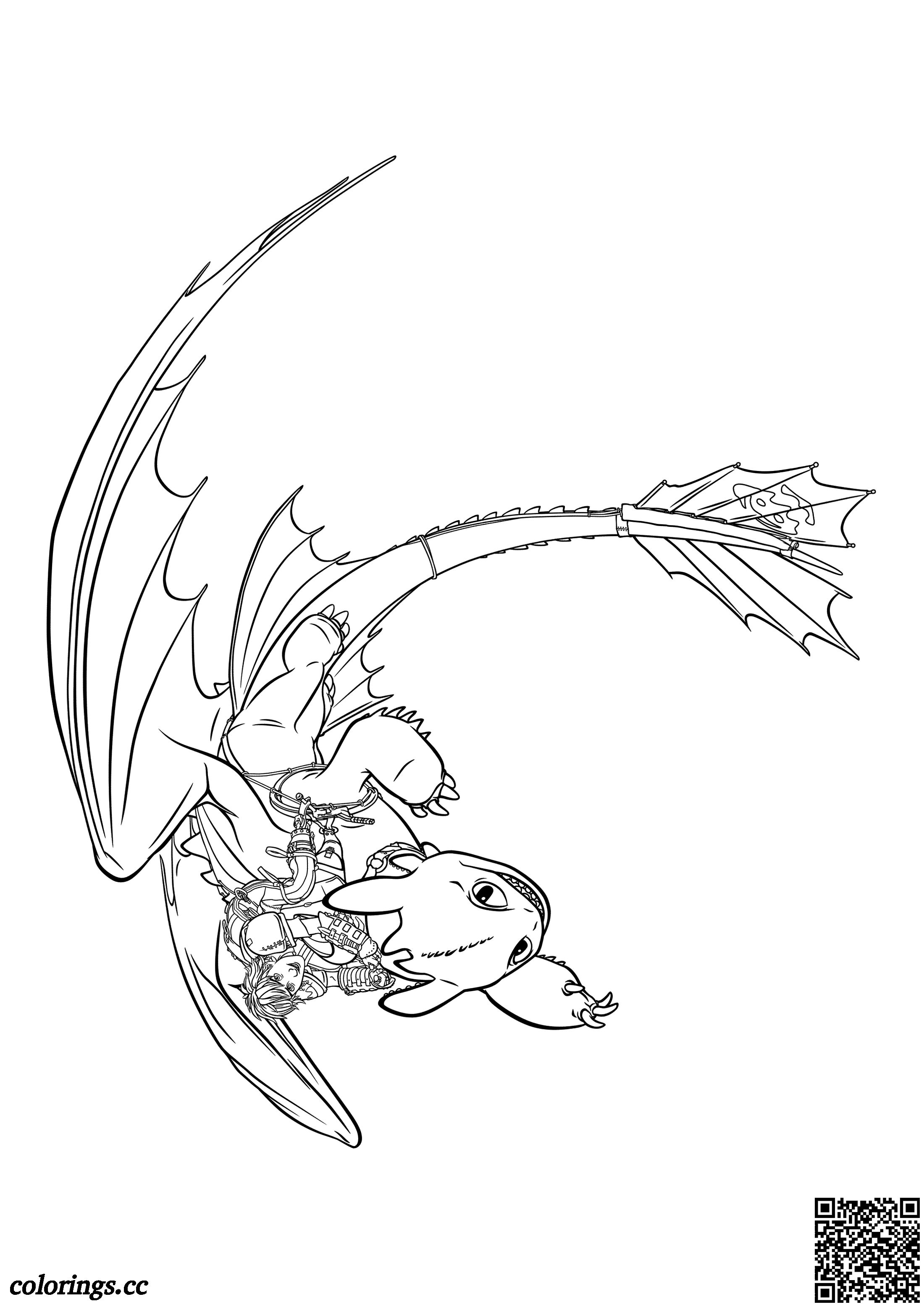 Toothless And Hiccup Coloring Pages