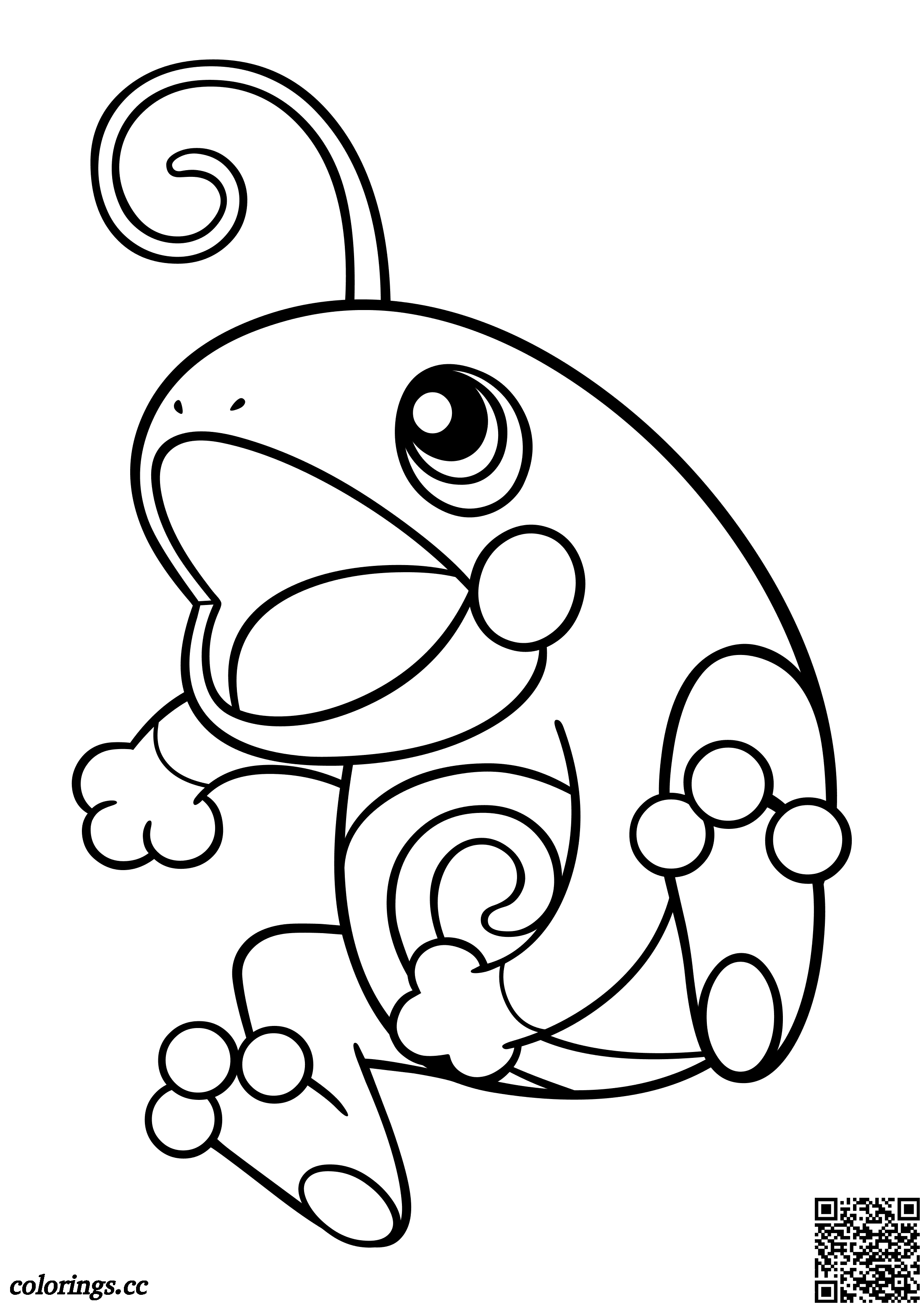 pokemon para colorir 190 –  – Desenhos para Colorir