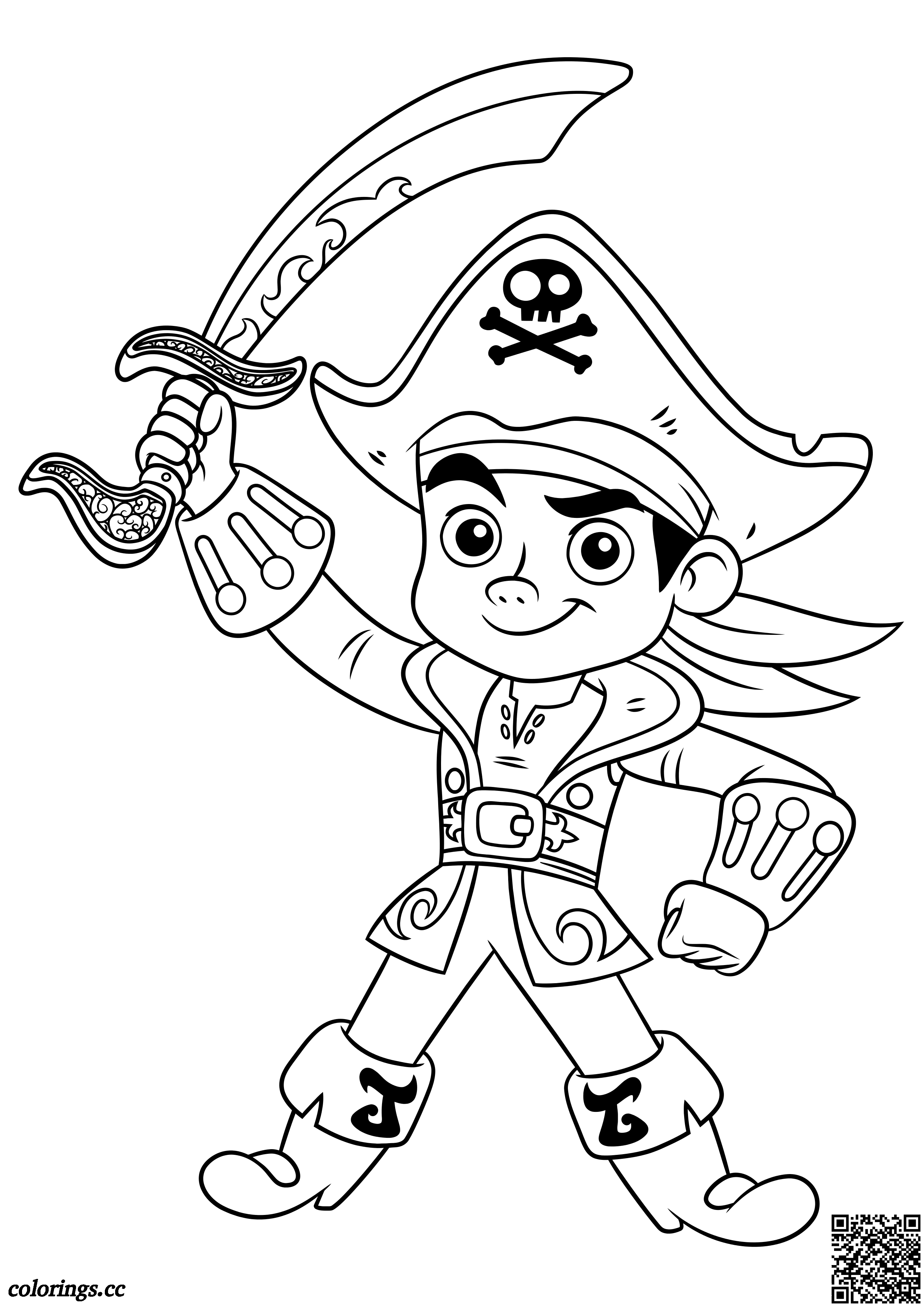 Captain Jake coloring pages, Jake and the Neverland Pirates coloring