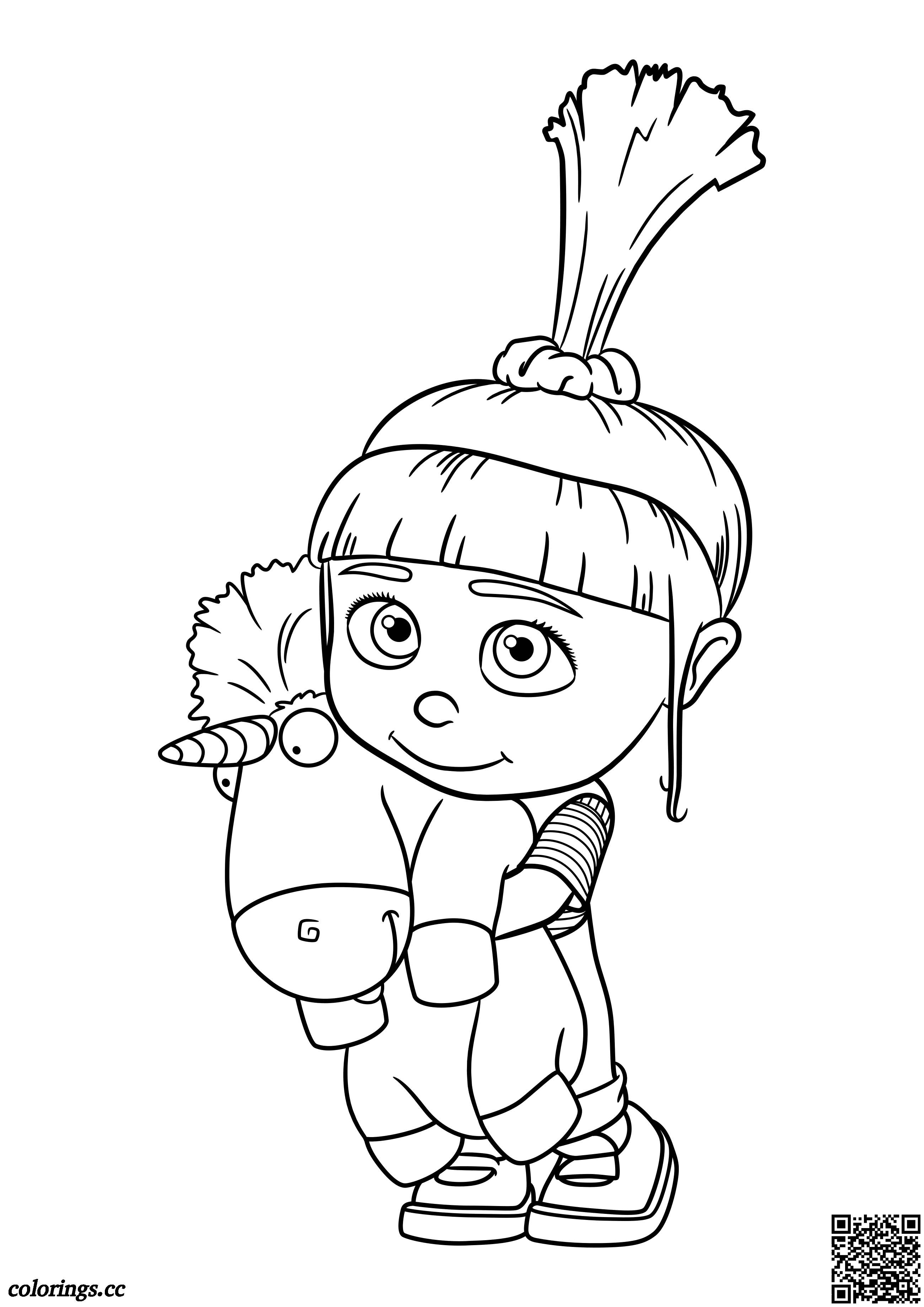 Agnes with a Unicorn coloring pages, Despicable me 3 coloring pages ...