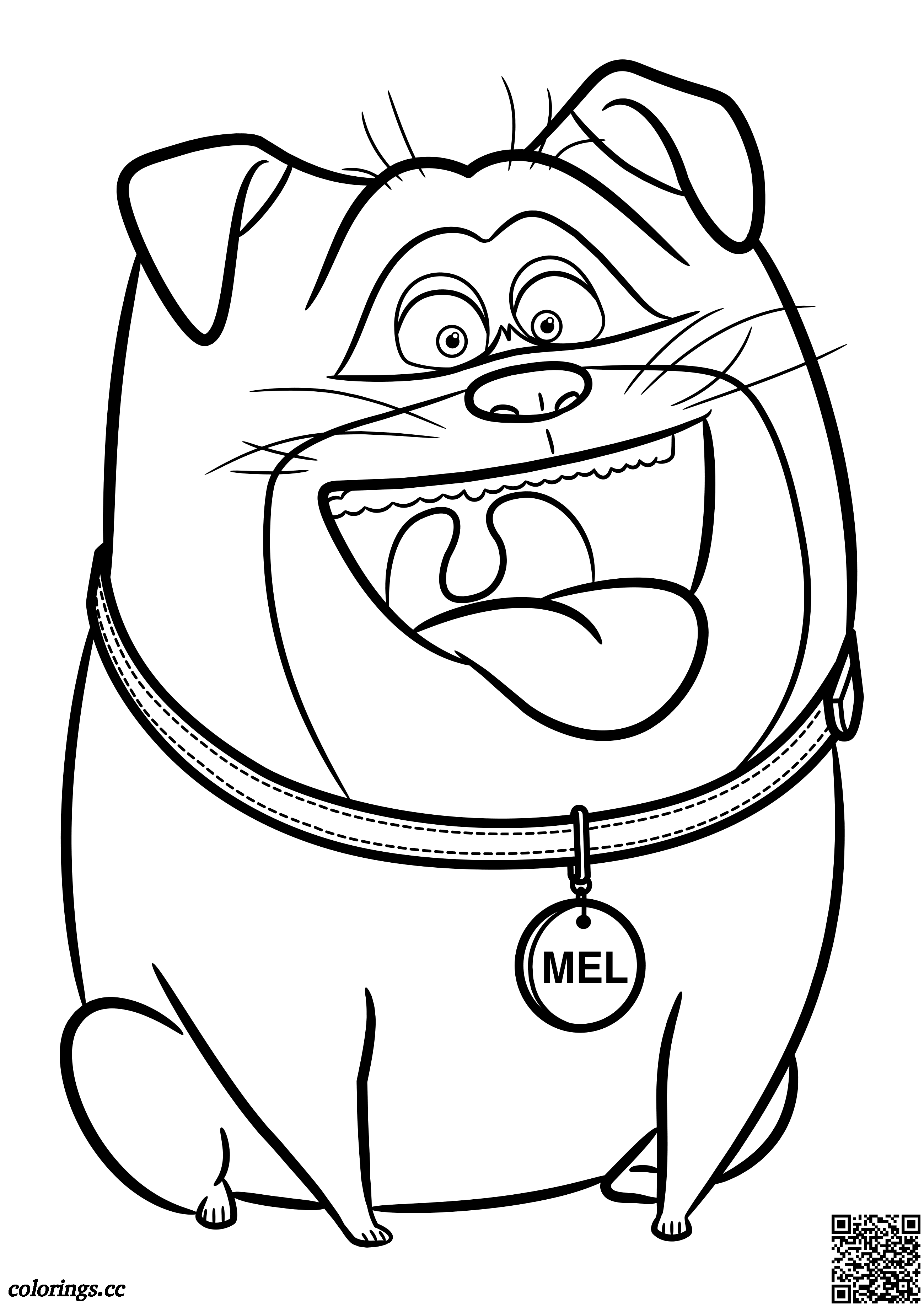 Mel coloring pages, The Secret Life of Pets coloring pages - Colorings.cc