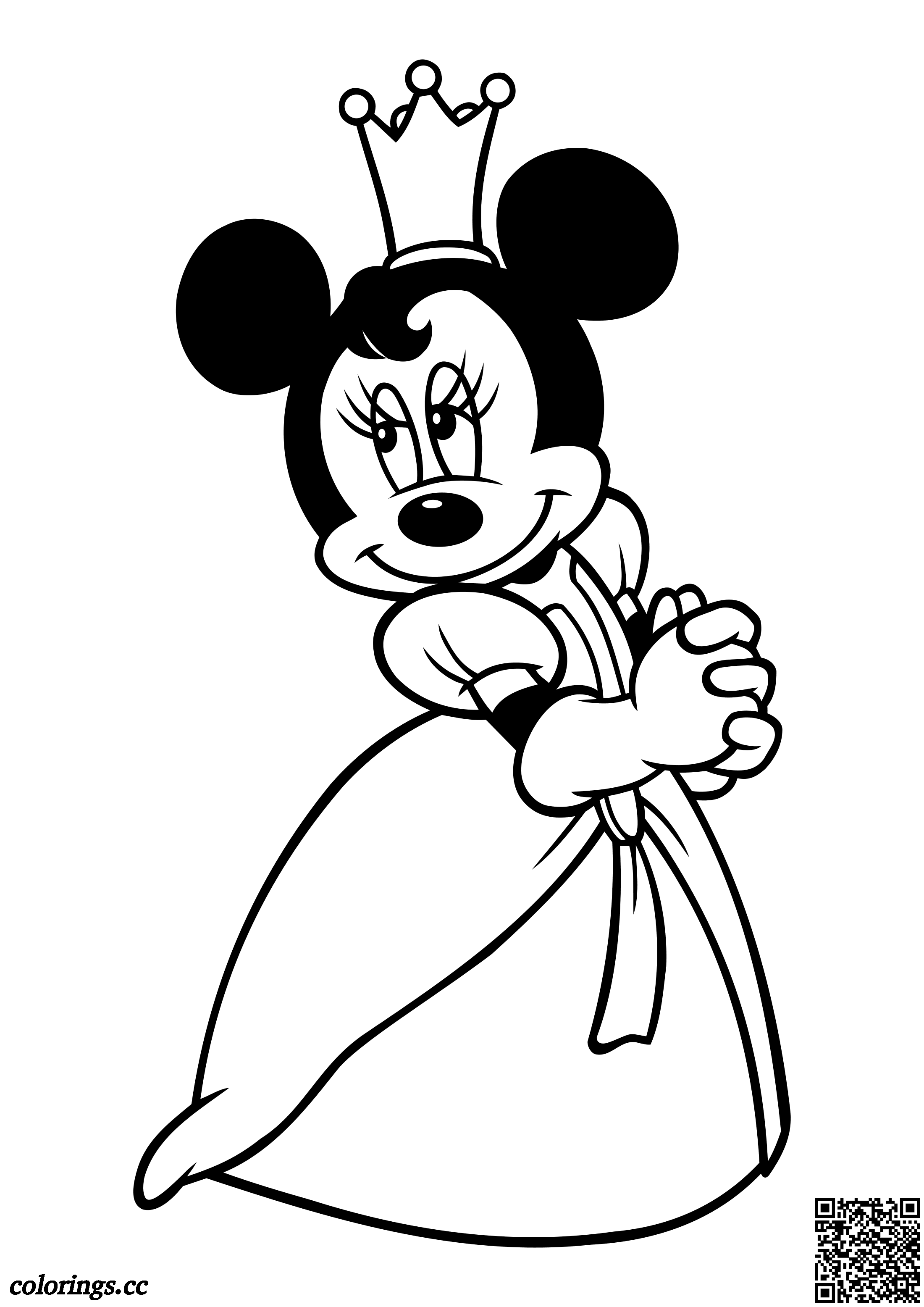 Minnie Mouse - Princess of France coloring pages, Mickey Mouse Club