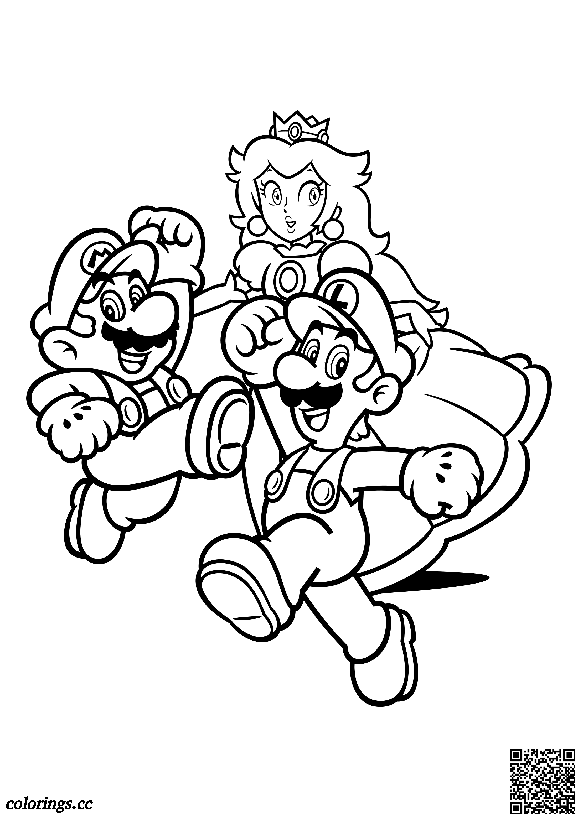 Mario, Luigi a princezna Peach omalovánky, super Mario omalovánky ...