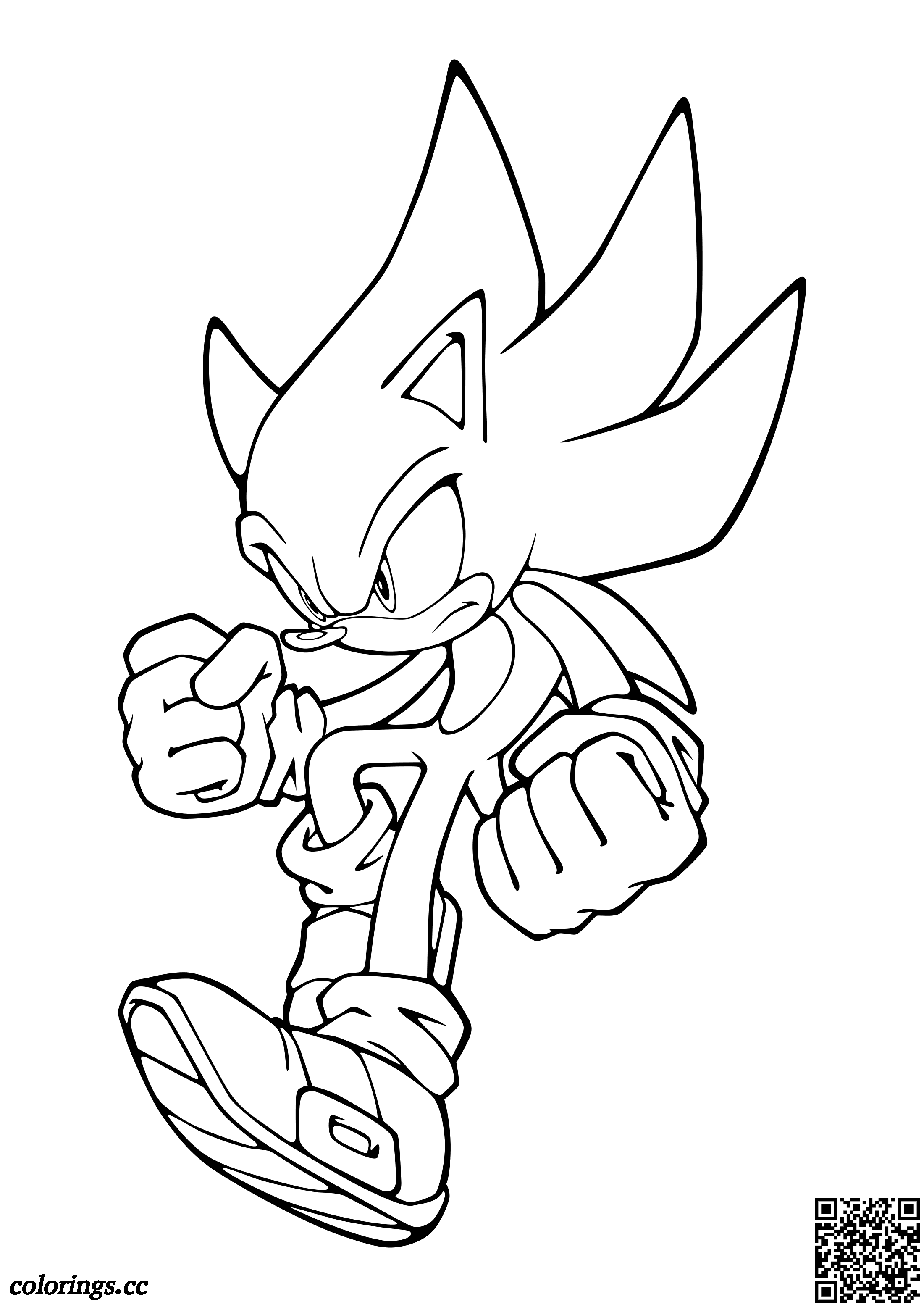 Desenho Super Sonic para colorir