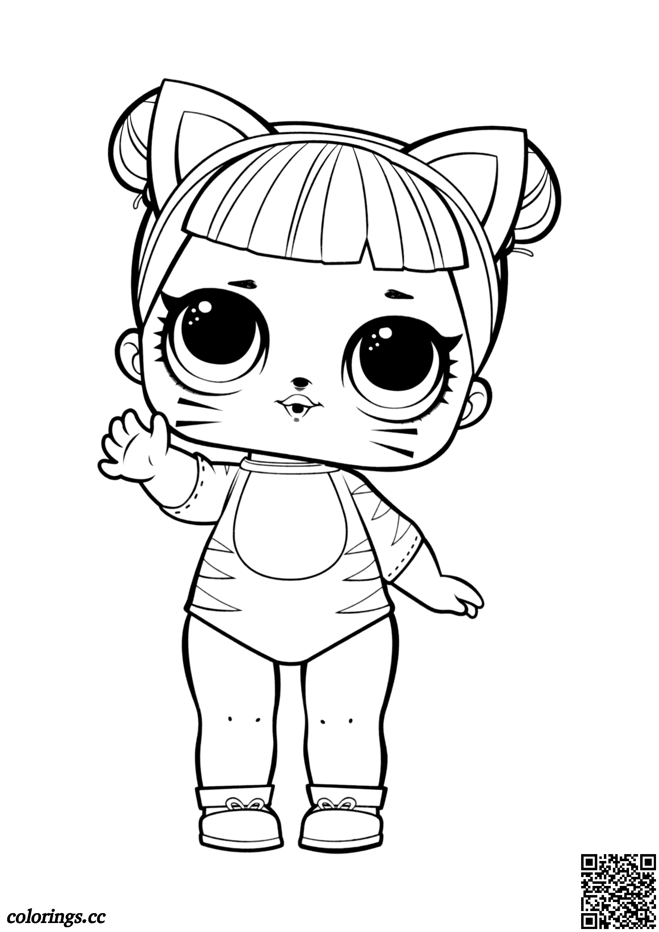 Coloring for girls L.O.L. Surprise   Baby Cat coloring pages, LOL ...