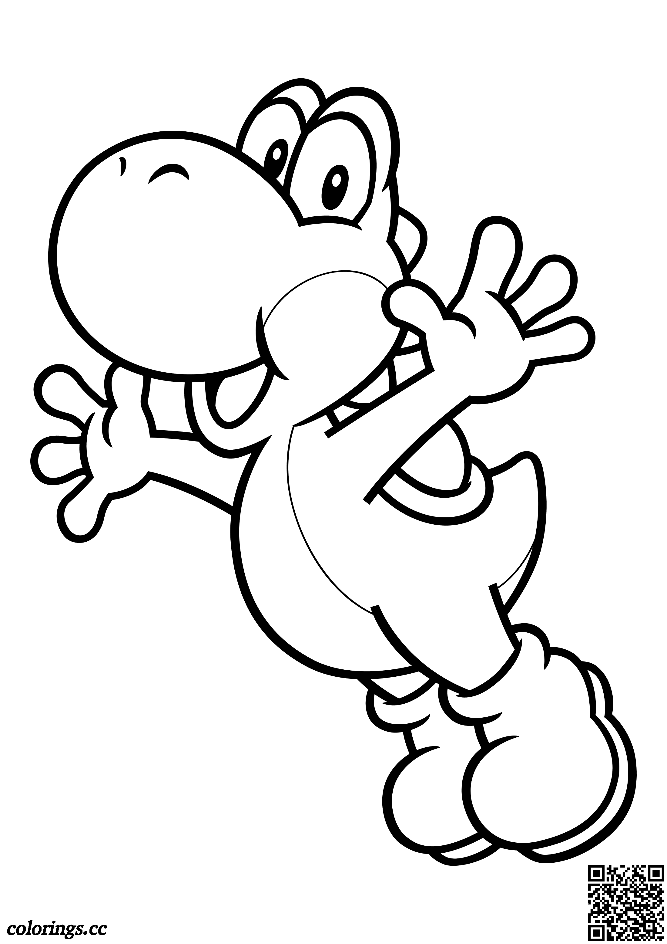 Yoshi coloring pages, Super Mario coloring pages   Colorings.cc