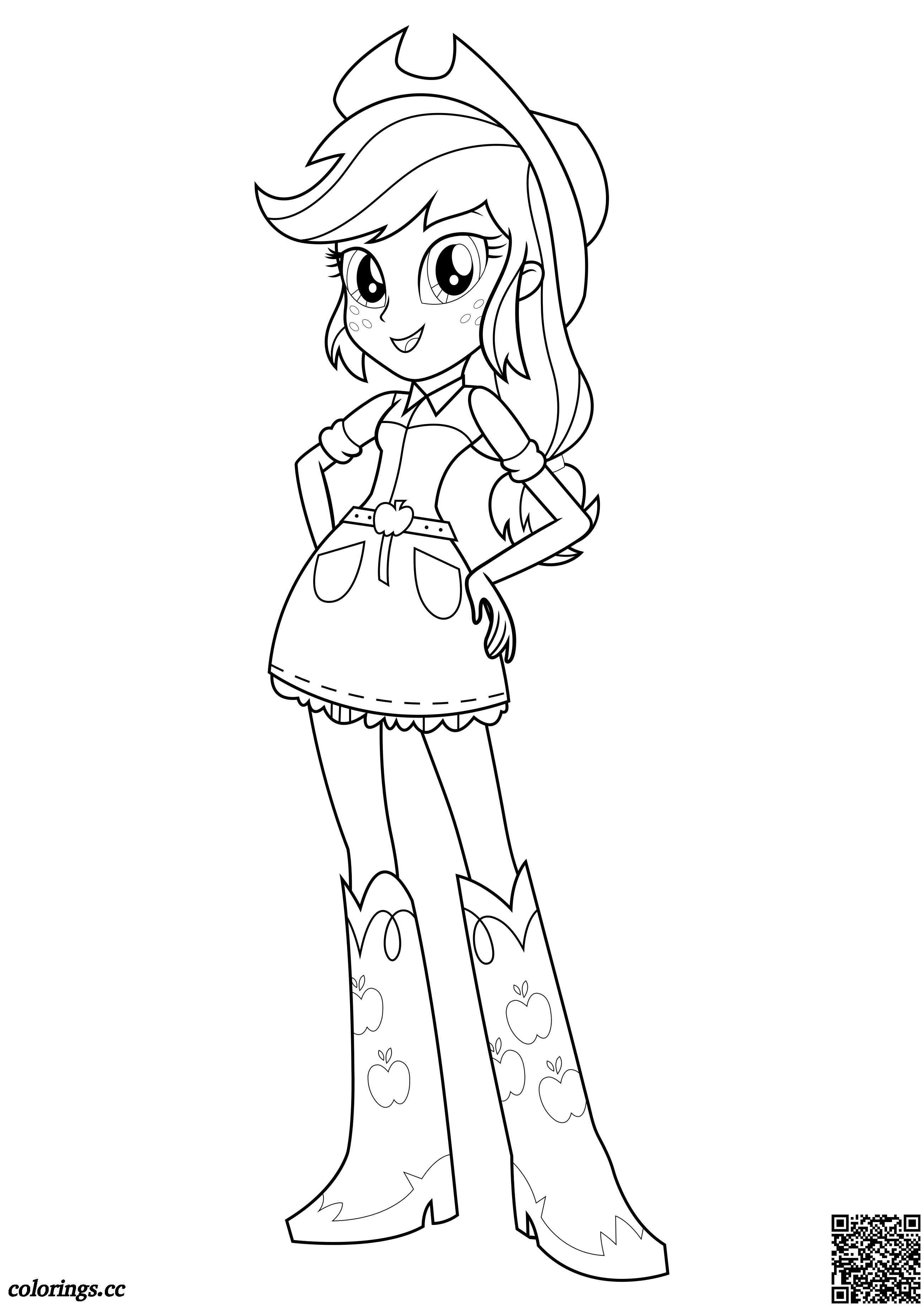 Applejack Coloring Pages - Free My Little Pony Coloring Pages Printables