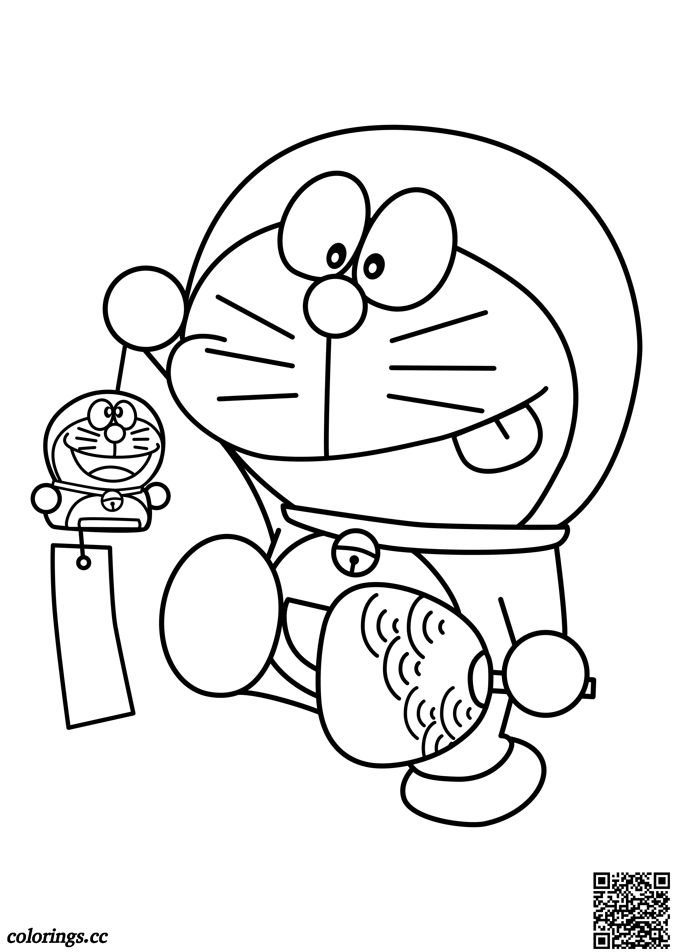 Doraemon with souvenirs coloring pages, Doraemon coloring pages ...