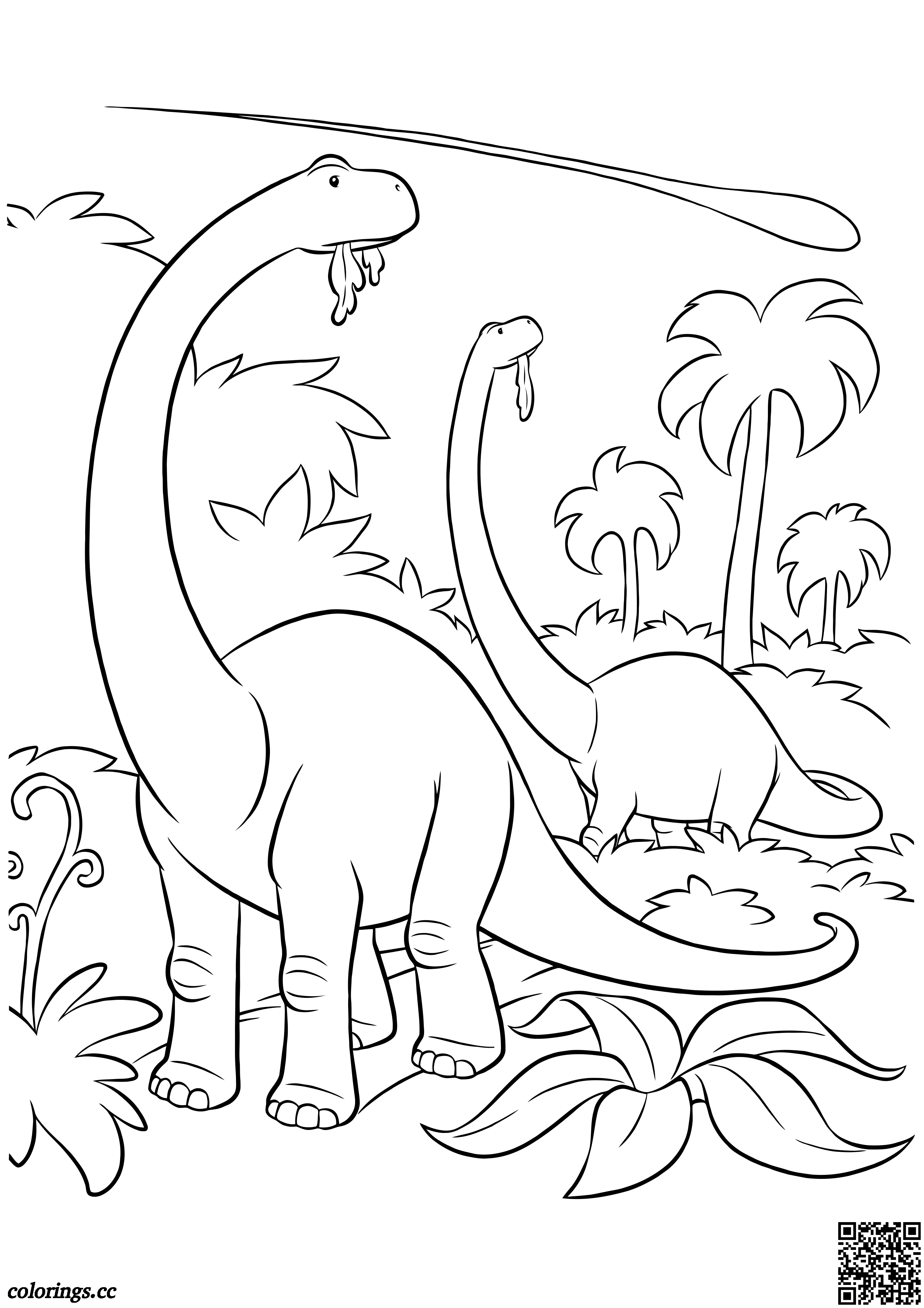 Desenho de Dinossauro Plateossauro para colorir