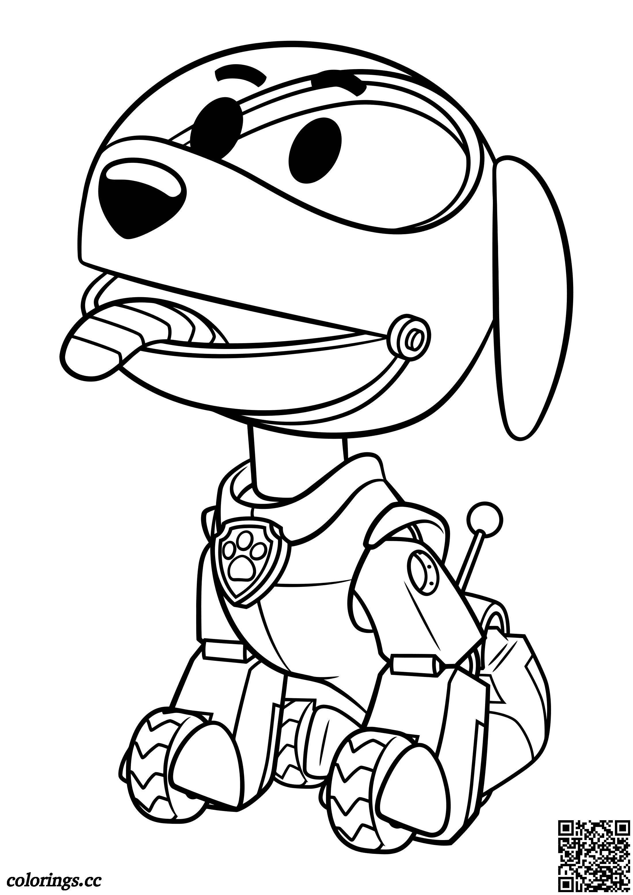Robo-Dog til Pote patrulje tegninger til farvelægning Colorings.cc
