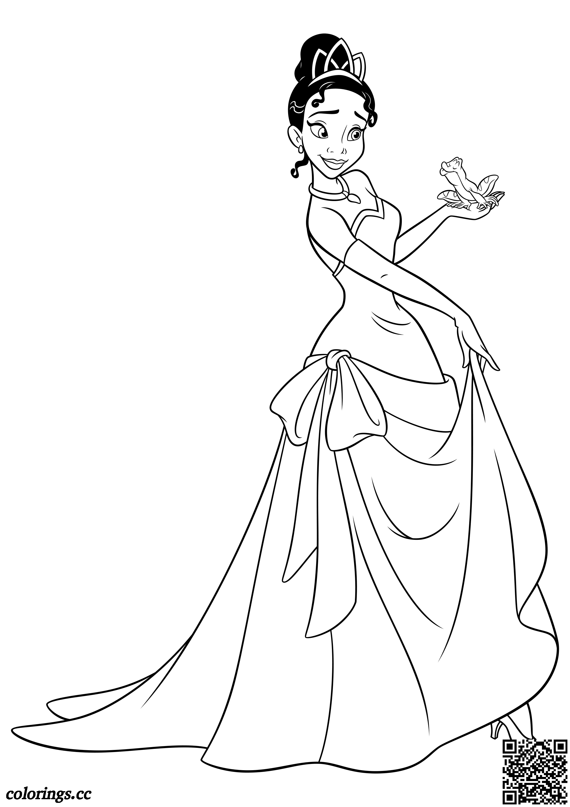 Tiana and Navin coloring pages, Disney princesses coloring pages ...