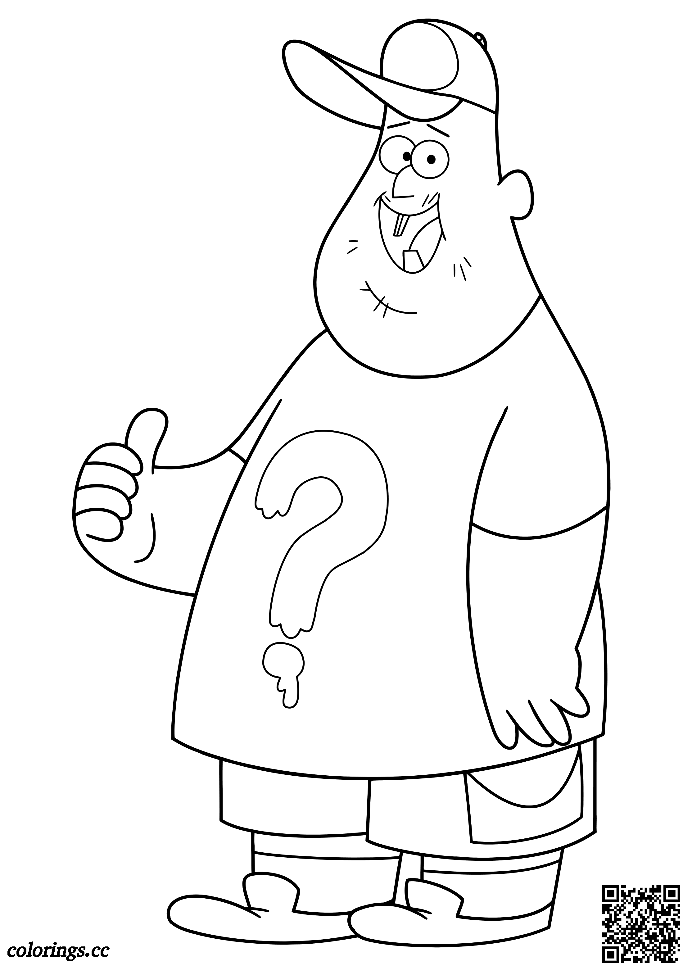Soos Ramirez coloring pages, Gravity Falls coloring pages - Colorings.cc