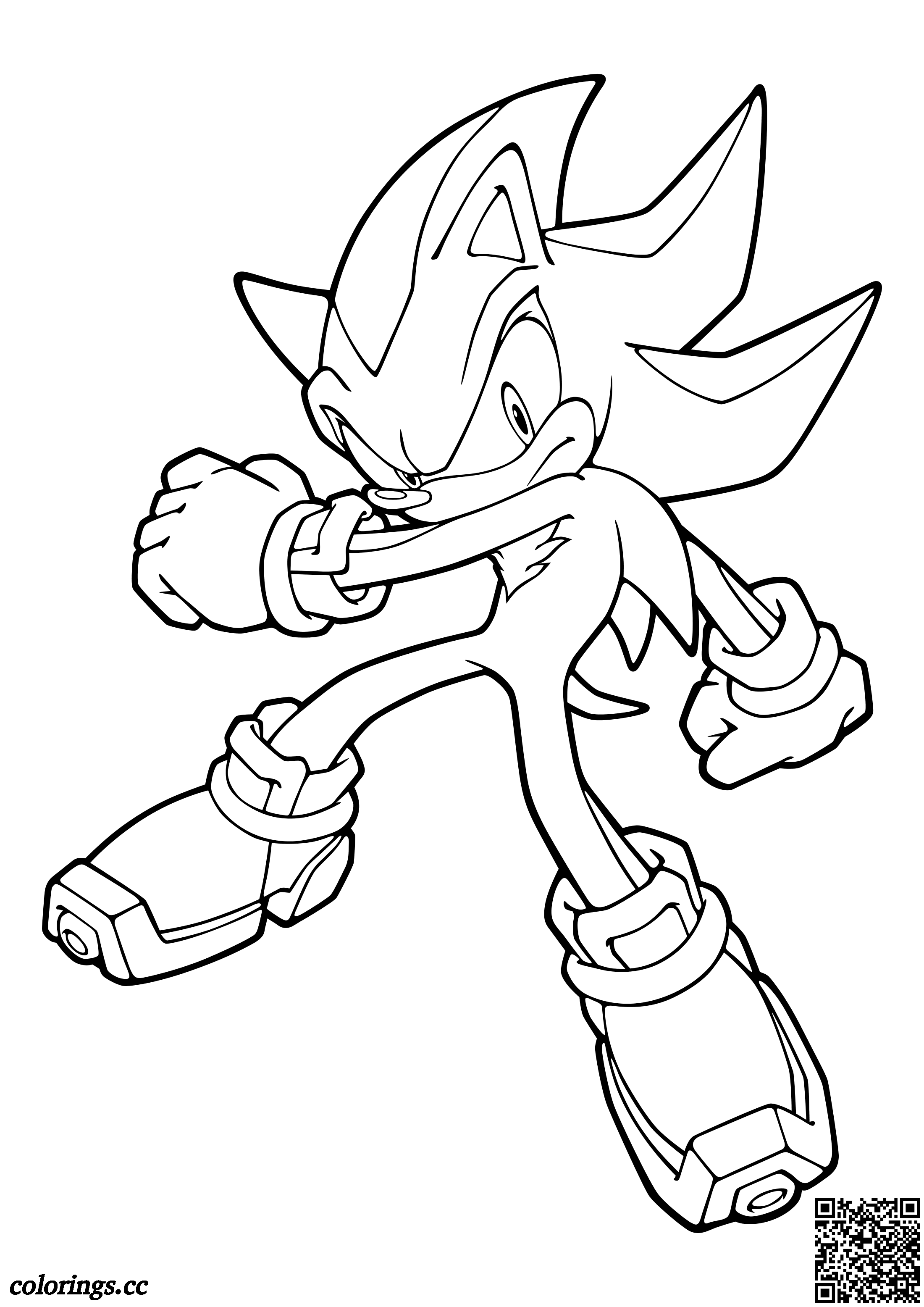 Desenhos de Silver the Hedgehog para Colorir e Imprimir