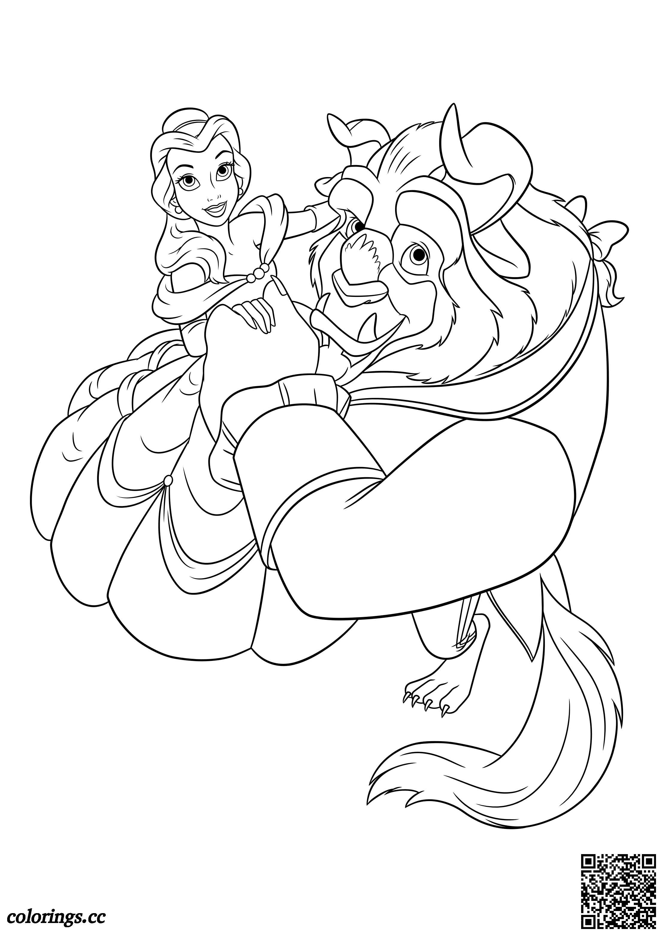 Dance Of Beauty And The Beast Coloring Pages Disney Princesses Coloring Pages Colorings Cc