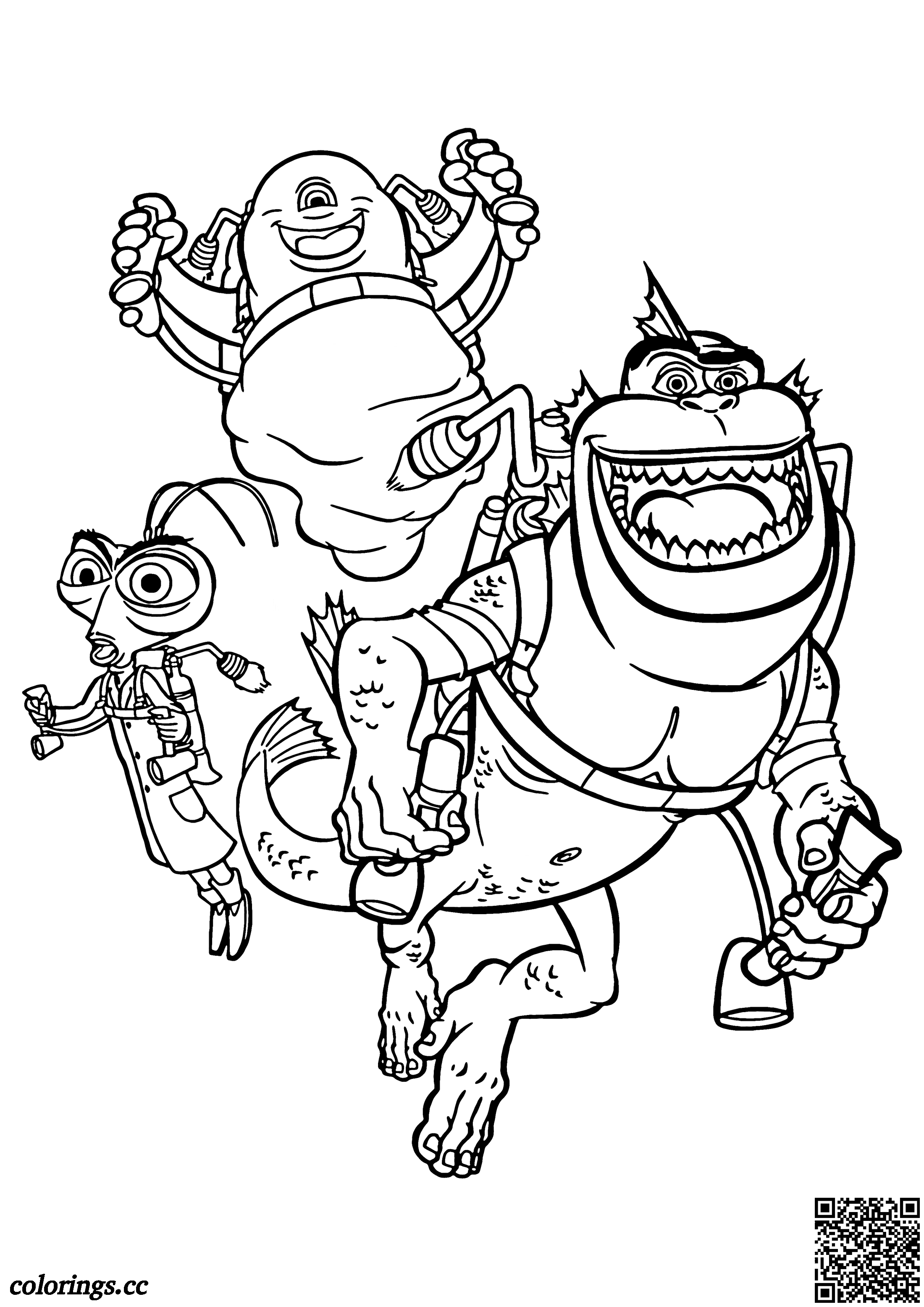 Dr. Cockroach P.H.D, B.O.B. and The Missing Link coloring pages ...