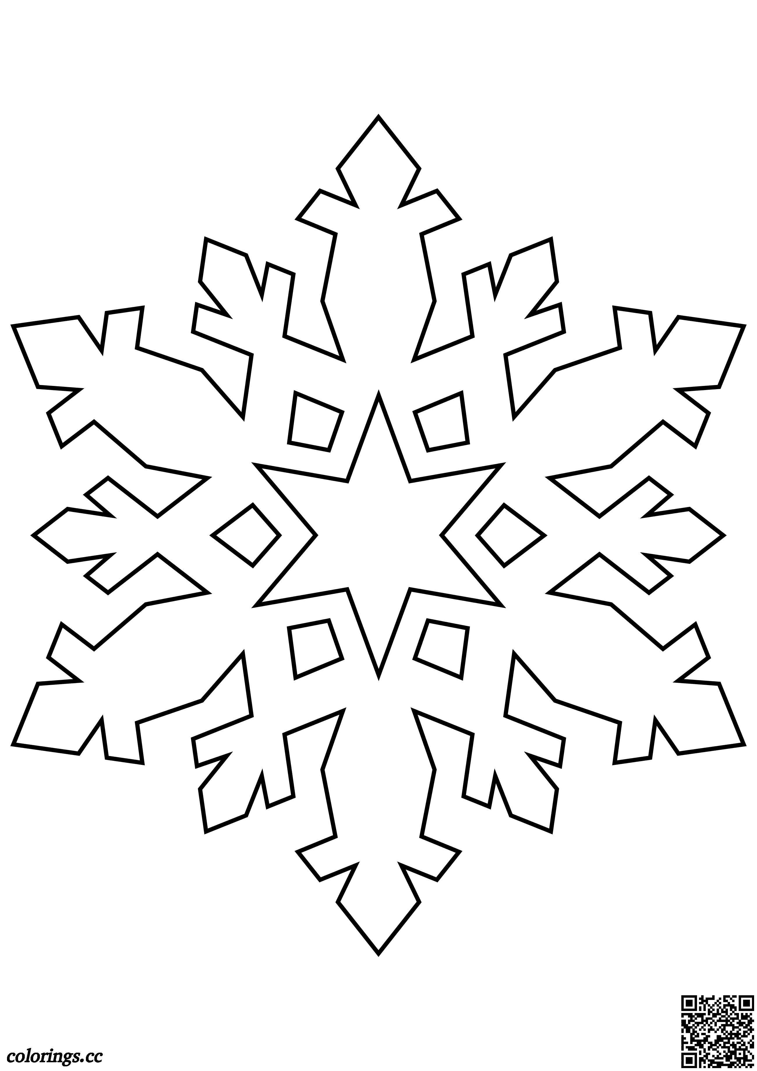 Snowflake 28 coloring pages, Snowflakes coloring pages - Colorings.cc