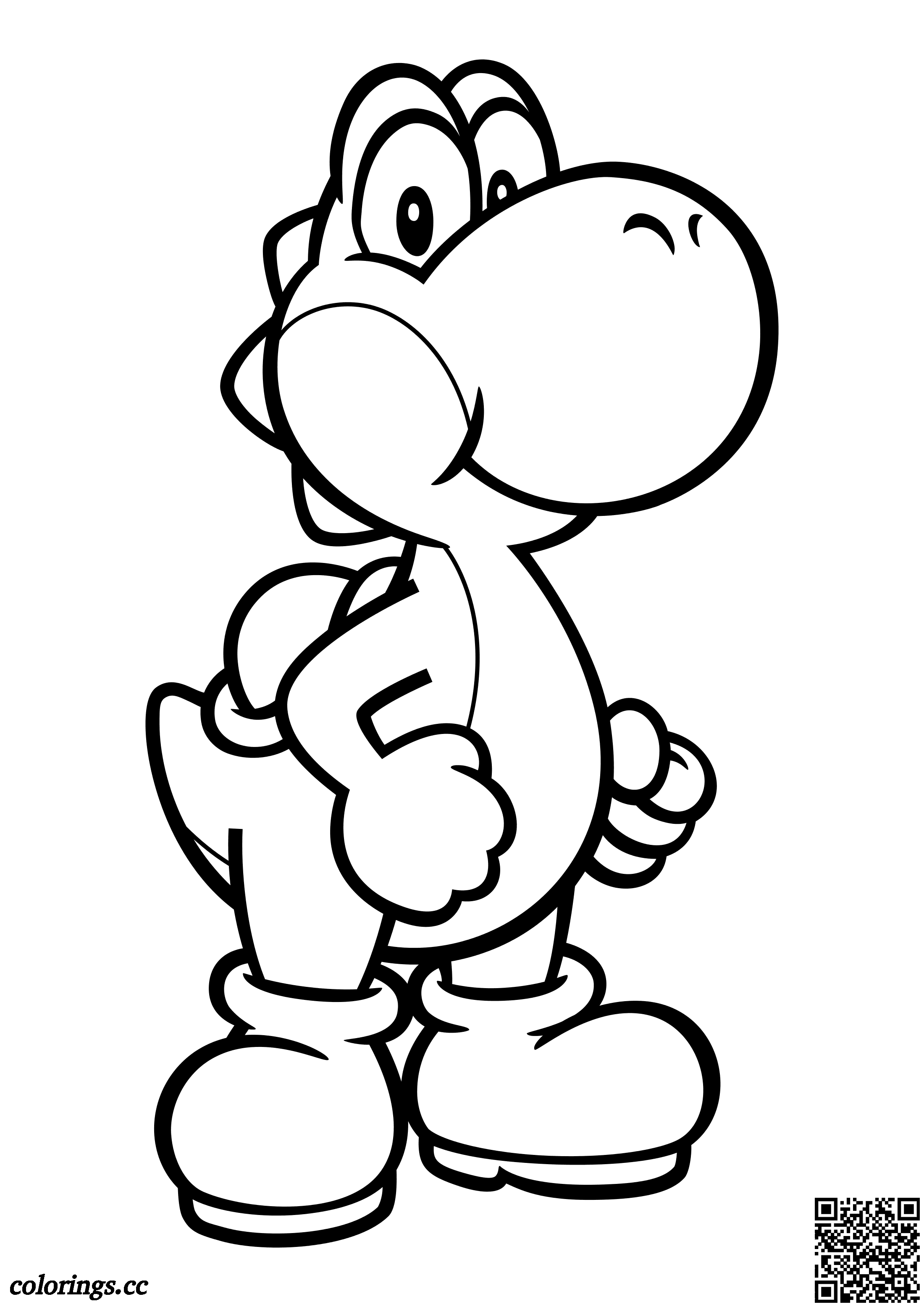 Dinosaur Yoshi coloring pages, Super Mario coloring pages ...