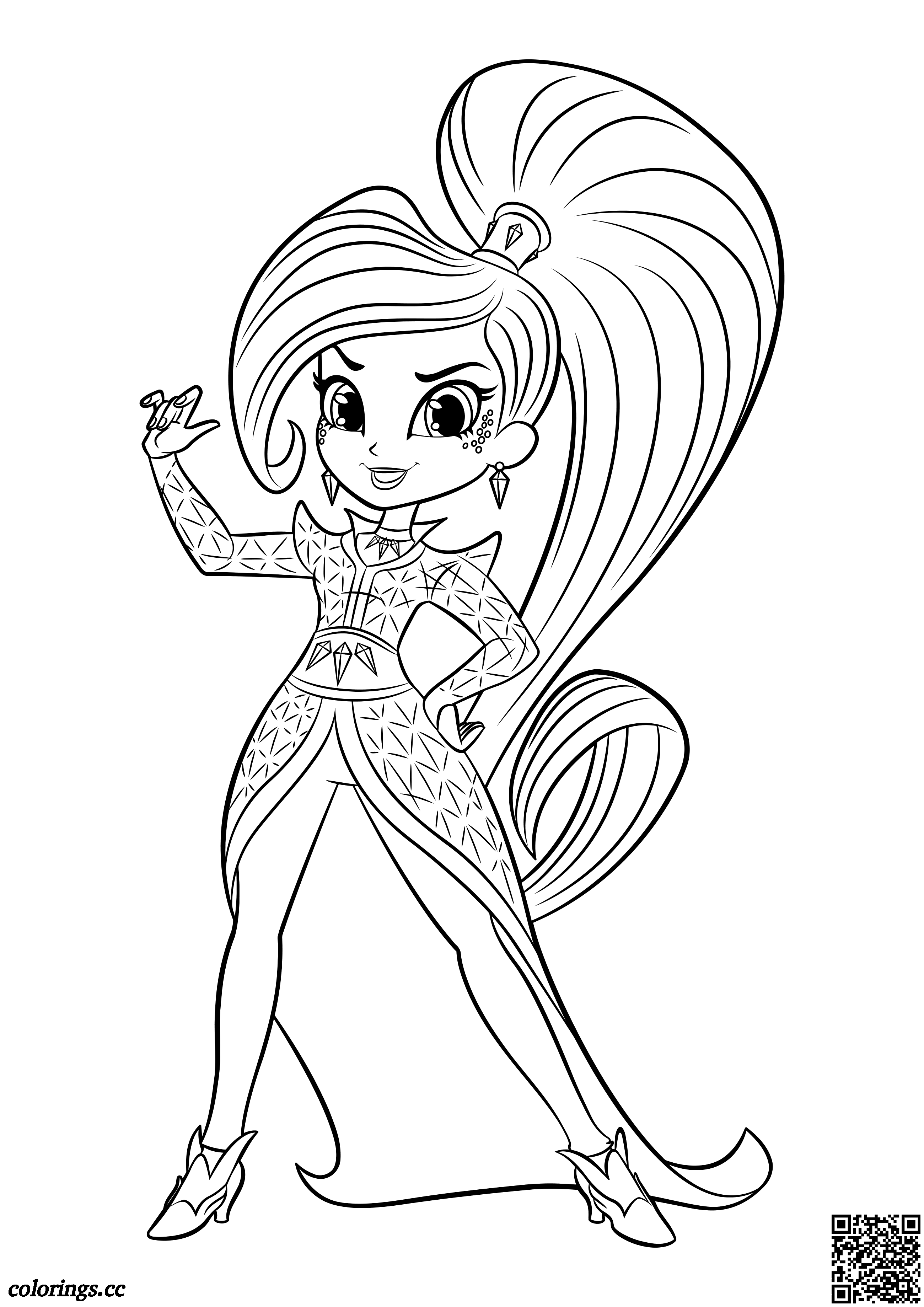 Zeta the Sorceress coloring pages, Shimmer and Shine coloring ...