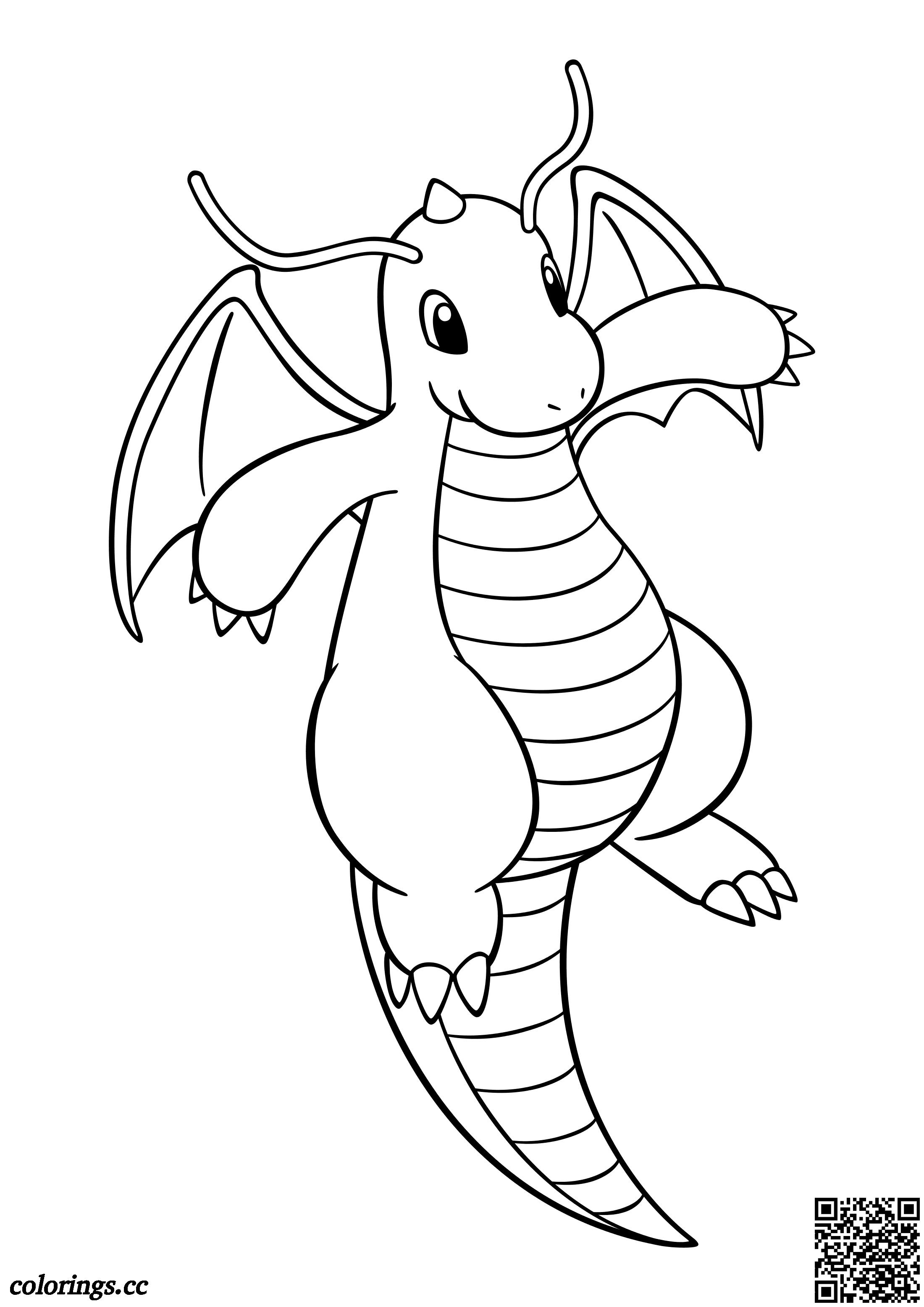 149 - Dragonite coloring pages, Pokemon coloring pages - Colorings.cc