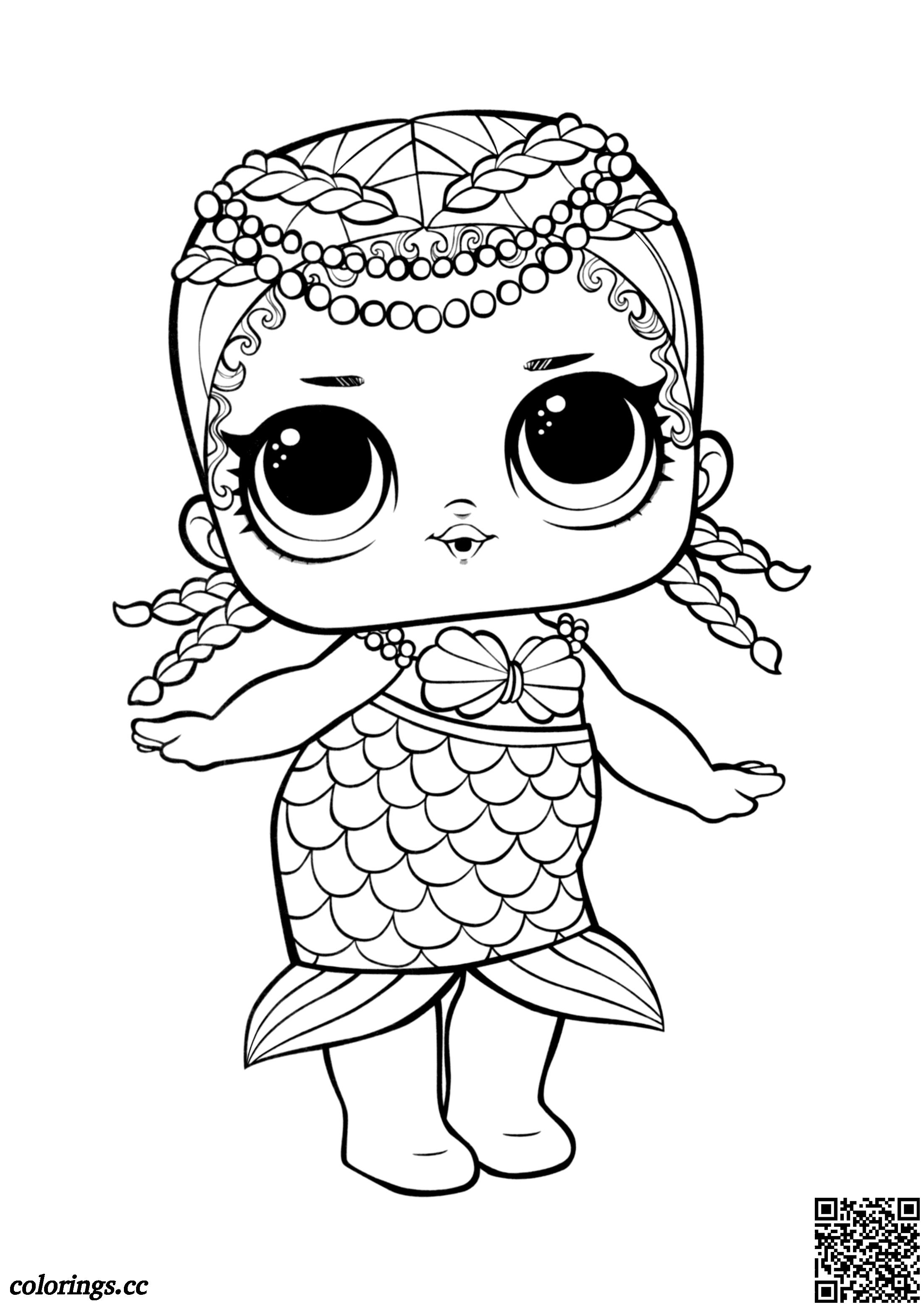 Coloring for girls L.O.L. Surprise   Merbaby coloring pages, LOL ...