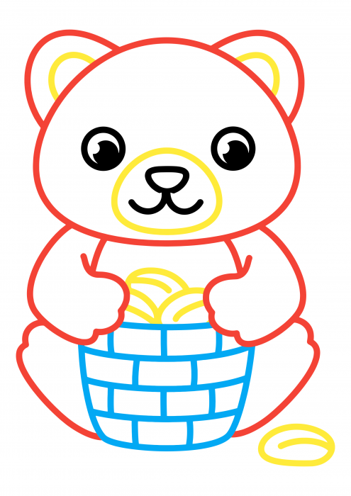 Teddy bear with a basket
