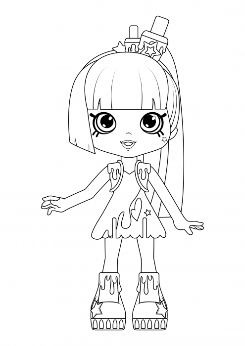 Shoppies - Polli Polish coloring pages, Shopkins coloring pages ...