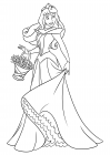 Aurore avec un panier de fleurs
