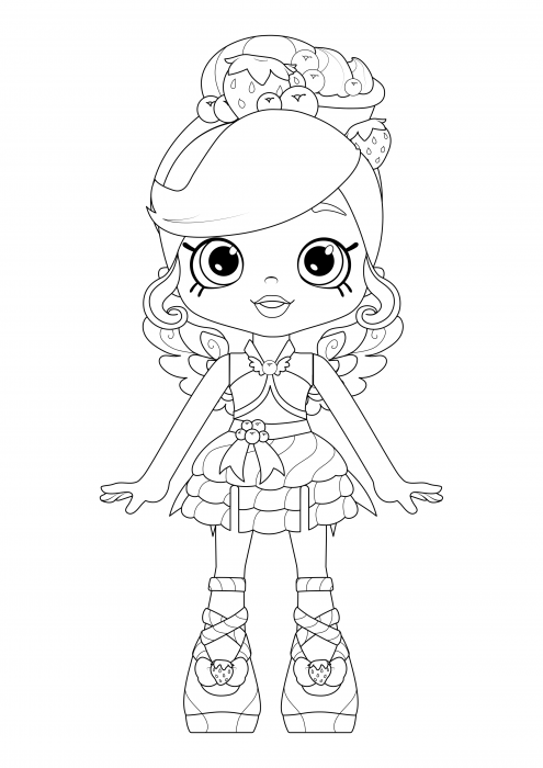 Shoppies - Fria Froyo coloring pages, Shopkins coloring pages ...