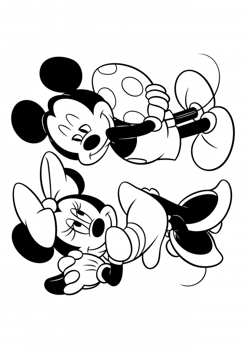 Mickey gives Minnie an Easter egg