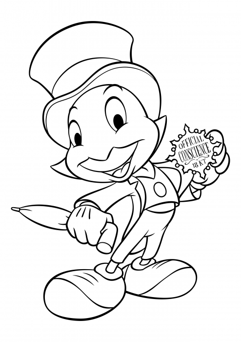 Jiminy Cricket with Gold Medal