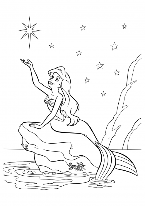 Ariel looks at the stars