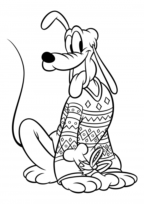 Pluto in a sweater