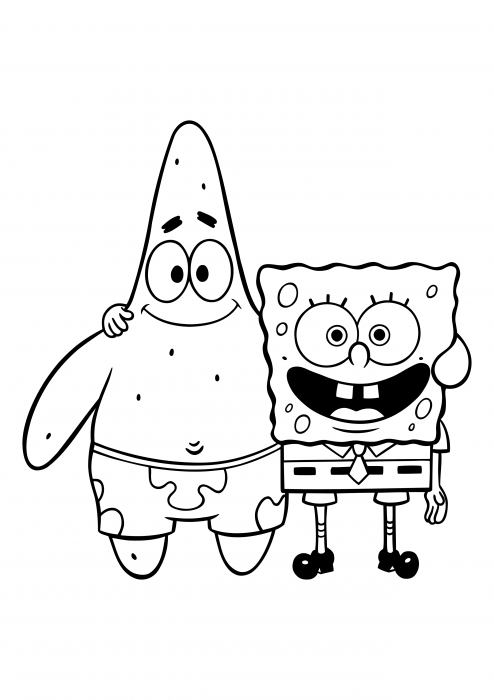 Patrick Star und SpongeBob sind beste Freunde