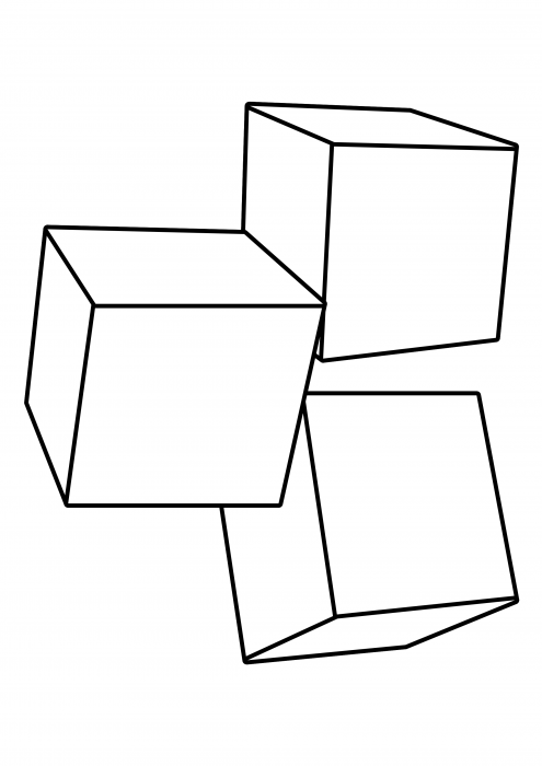 三个立方体