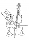 Daisy Duck plays the cello