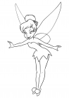 Tinker Bell stands on tiptoe