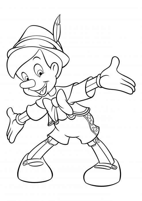 Pinocchio spread his arms
