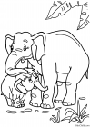 Elephant Stroking Mammoth