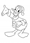 Donald Duck in winter clothes