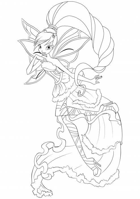 Stella Harmonix coloring pages, Winx Club: Fairy School coloring pages